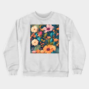 Dreamy Summer Flowers Crewneck Sweatshirt